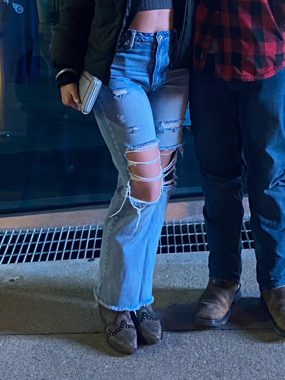 Special A Straight Leg Distressed Jeans
